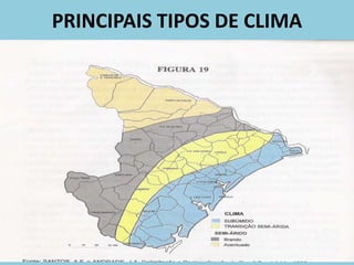 PRINCIPAIS TIPOS DE CLIMA
 