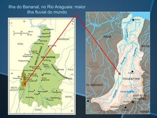 Ilha do Bananal, no Rio Araguaia: maior
          ilha fluvial do mundo
 