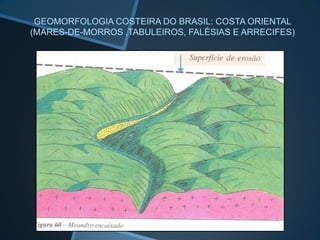 GEOMORFOLOGIA COSTEIRA DO BRASIL: COSTA ORIENTAL
(MARES-DE-MORROS ,TABULEIROS, FALÉSIAS E ARRECIFES)
 