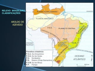 AROLDO DE
AZEVEDO
RELEVO BRASILEIRO:
CLASSIFICAÇÕES
 