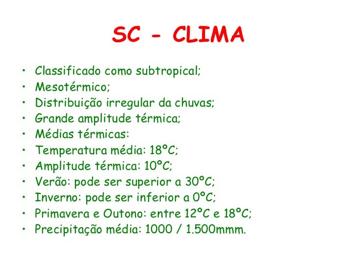 clima santa catarina