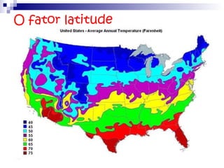 O fator latitude 