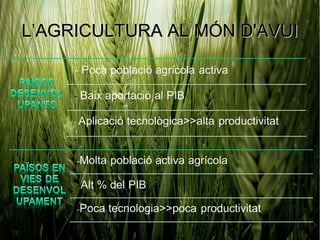 L’AGRICULTURA AL MÓN D'AVUI
 
