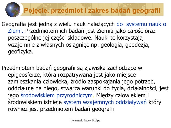 Geografia Jako Nauka