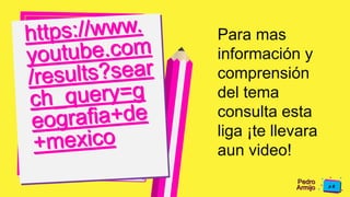 Pedro
Armijo
Para mas
información y
comprensión
del tema
consulta esta
liga ¡te llevara
aun video!
 
