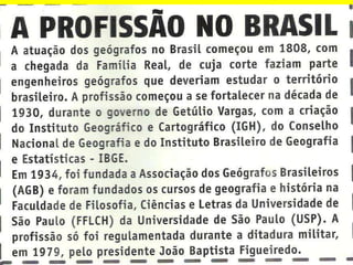 O CAMPO DE ATUAÇÃO
 