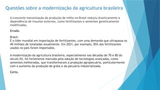Organização do Espaço Agrário no Brasil: Economia, Modernização e ...