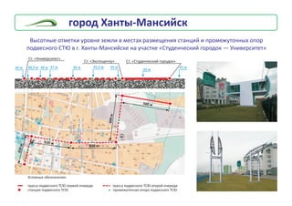 600 ì
45,5 ì 45 ì46 ì48 ì 47 ì 43 ì
500 ì
530 ì
600 ì
420ì
Ñò. «Ñòóäåí÷åñêèé ãîðîäîê»
Ñò. «Óíèâåðñèòåò»
49 ì 44 ì
48,5 ì
600ì
Ñò. «Ýêñïîöåíòð»
Óñëîâíûå îáîçíà÷åíèÿ:
òðàññà ïîäâåñíîãî ÒÑÞ ïåðâîé î÷åðåäè òðàññà ïîäâåñíîãî ÒÑÞ âòîðîé î÷åðåäè
ñòàíöèÿ ïîäâåñíîãî ÒÑÞ ïðîìåæóòî÷íàÿ îïîðà ïîäâåñíîãî ÒÑÞ
Âûñîòíûå îòìåòêè óðîâíÿ çåìëè â ìåñòàõ ðàçìåùåíèÿ ñòàíöèé è ïðîìåæóòî÷íûõ îïîð
ïîäâåñíîãî ÑÒÞ â ã. Õàíòû-Ìàíñèéñêå íà ó÷àñòêå «Ñòóäåí÷åñêèé ãîðîäîê — Óíèâåðñèòåò»
ãîðîä Õàíòû-Ìàíñèéñê
 