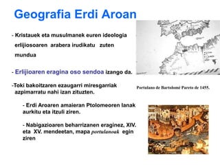 Lurraren neurriak, sistema trigonometrikoa  eta latitude eta longitud kontzeptuak erabiliz,  kalkulatu egin zituen.