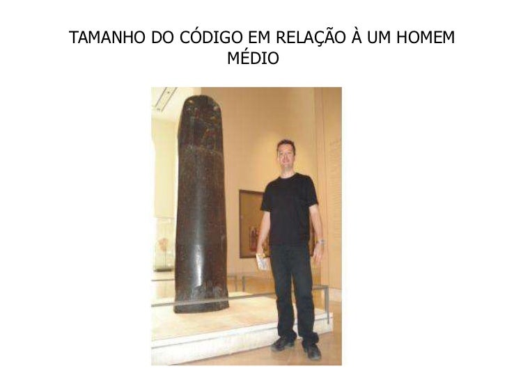O TAMANHO DO CÓDIGO EM RELAÇÃO À UM HOMEM MÉDIO