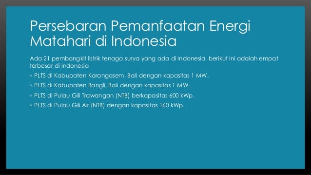 Potensi Geografis Indonesia Untuk Energi Alternatif