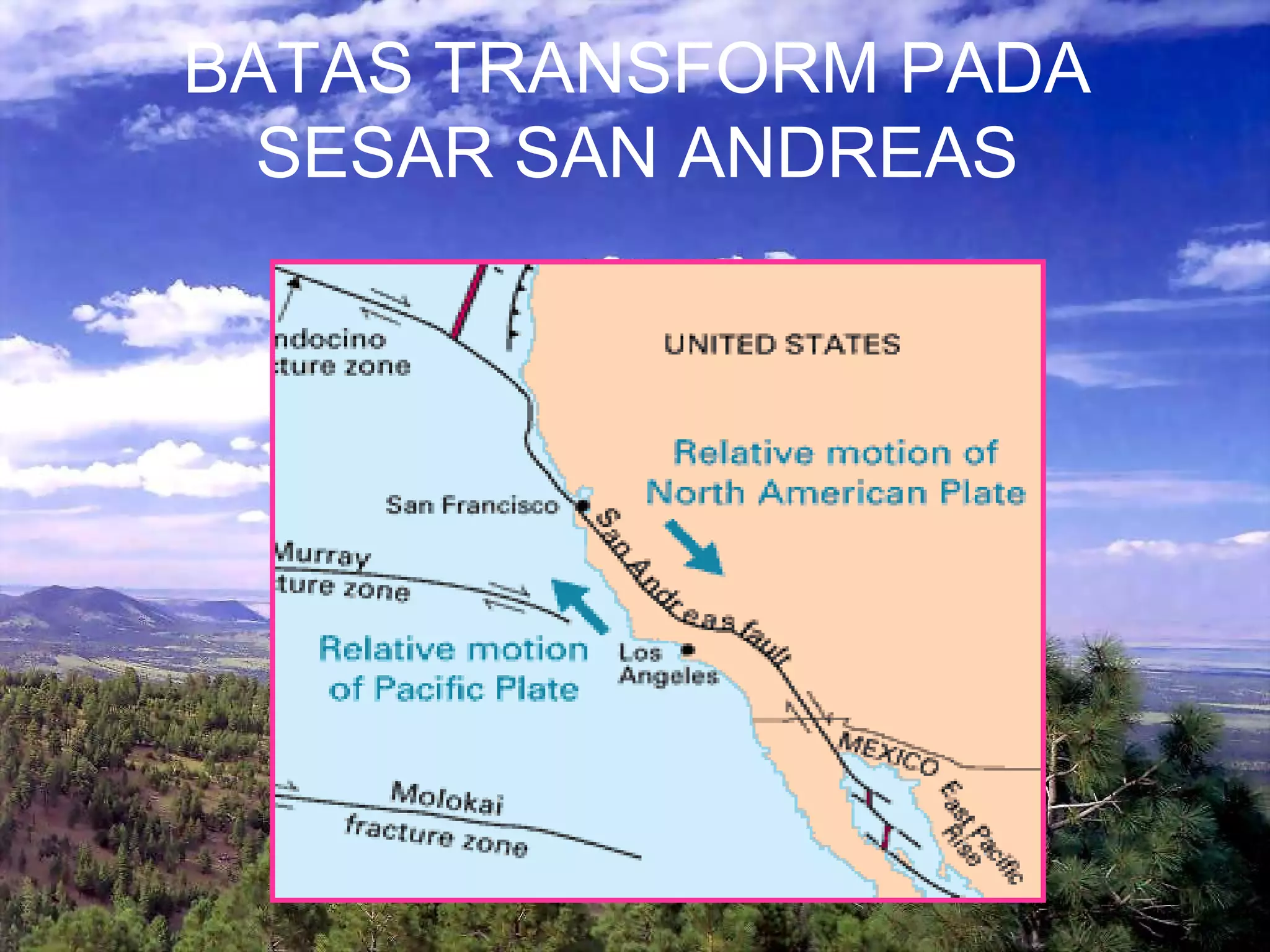 BATAS TRANSFORM PADA 
SESAR SAN ANDREAS 
 