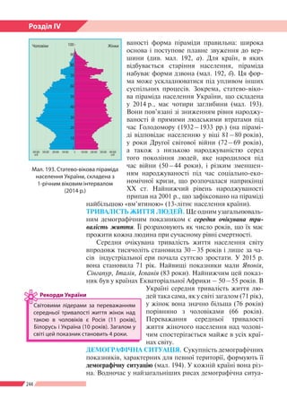 244
Розділ ІV
ваності форма піраміди правильна: широка
основа і поступове плавне звуження до вер-
шини (див. мал. 192, а)....