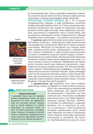 Розділ ІІI
76
ду палеозойської ери. Саме в докембрії створилися підвали­
ни сучасного укладу життя на Землі: виникла перша...