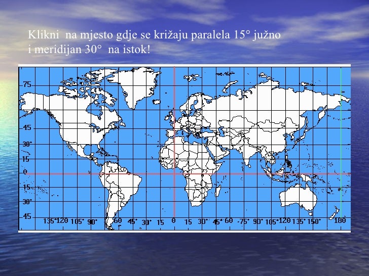 karta sveta sa meridijanima i paralelama Geografska Mreza karta sveta sa meridijanima i paralelama