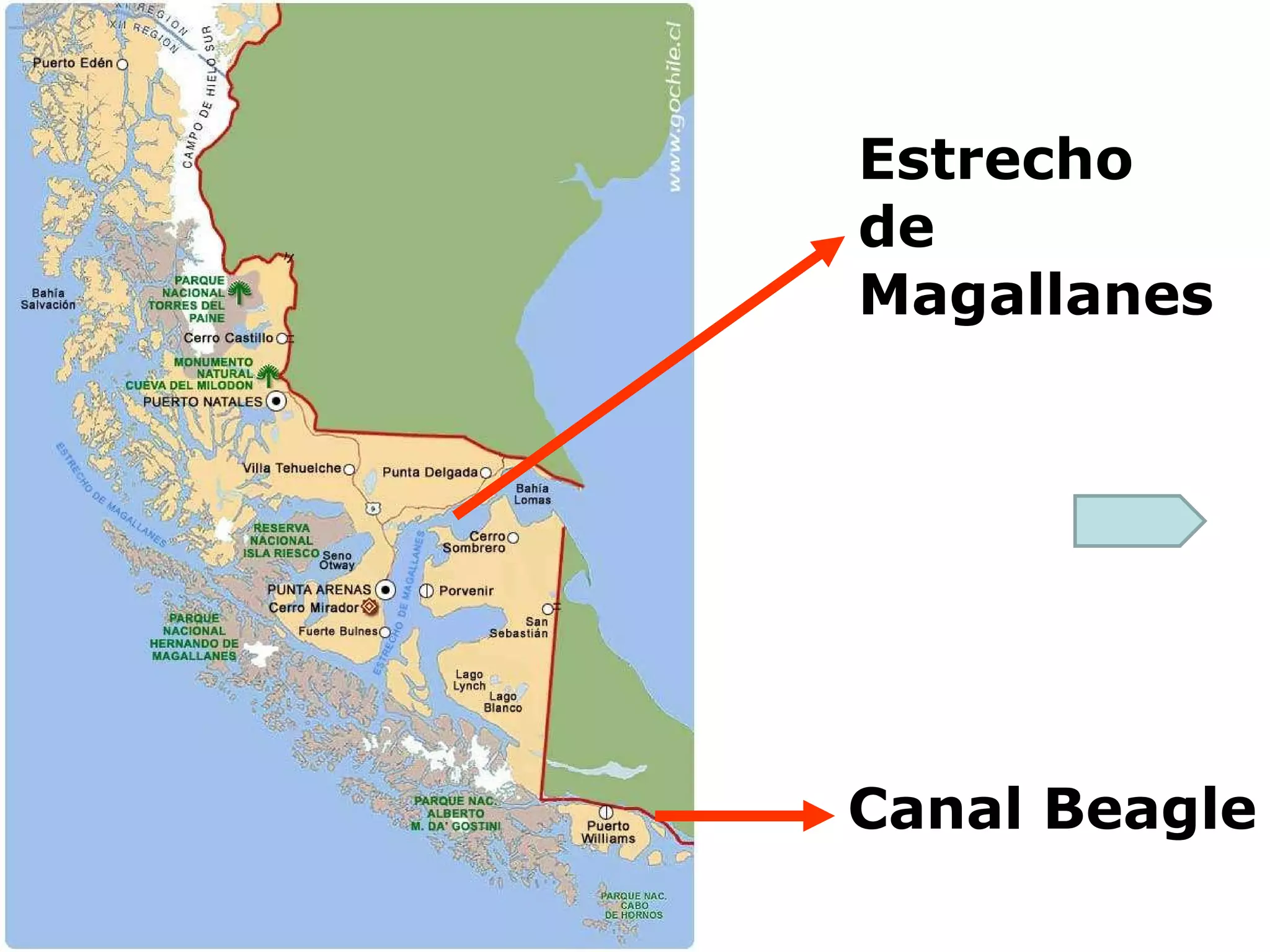 Estrecho  de  Magallanes Canal Beagle 