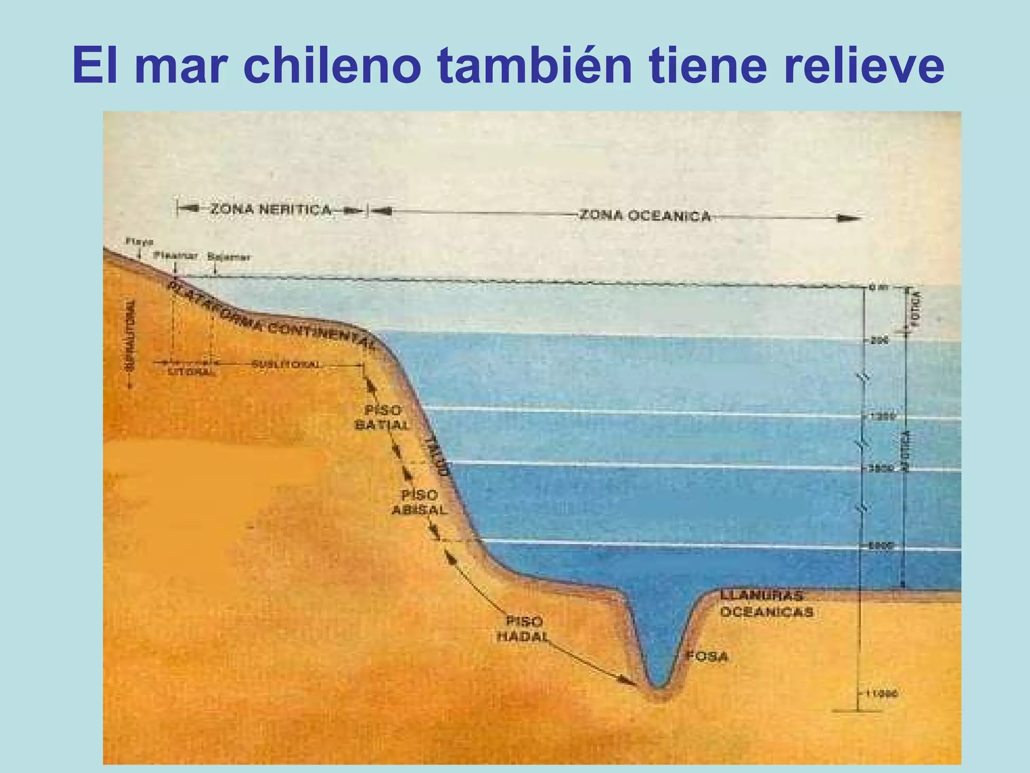 El mar chileno también tiene relieve 
