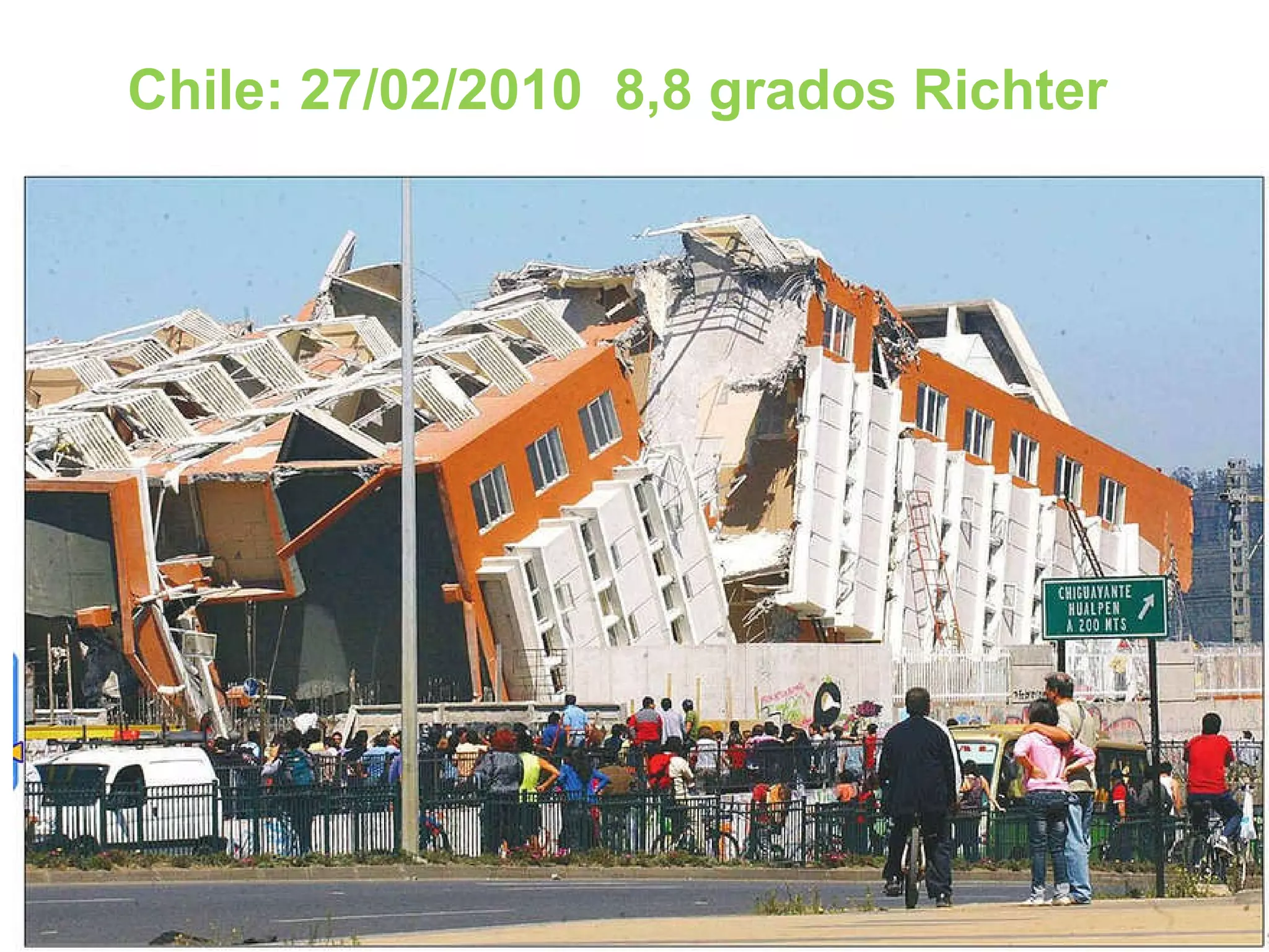 Chile: 27/02/2010  8,8 grados Richter 