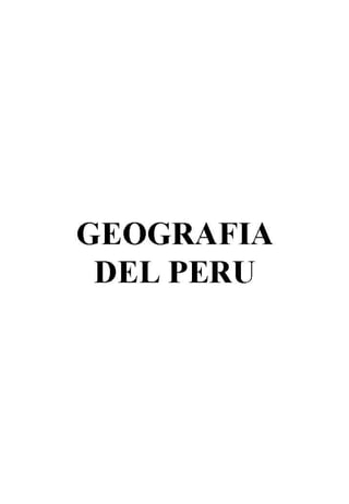 Geographia of peru