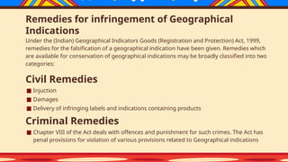 Intellectual Property Rights: Geographical Indications | PPTX