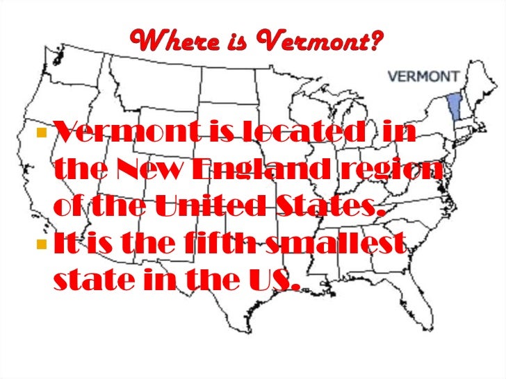 Geographical information of vermont