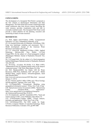Geographical information system (gis) for water resources management | PDF