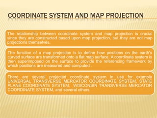 Geographic coordinate system & map projection | PPTX