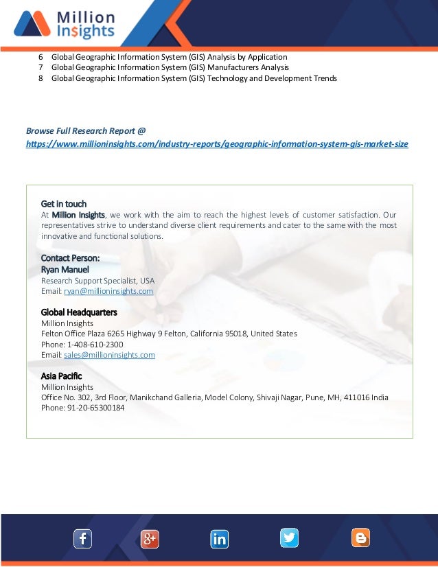 Geographic Information System (GIS) Market 2025 By Benefits, Outlook