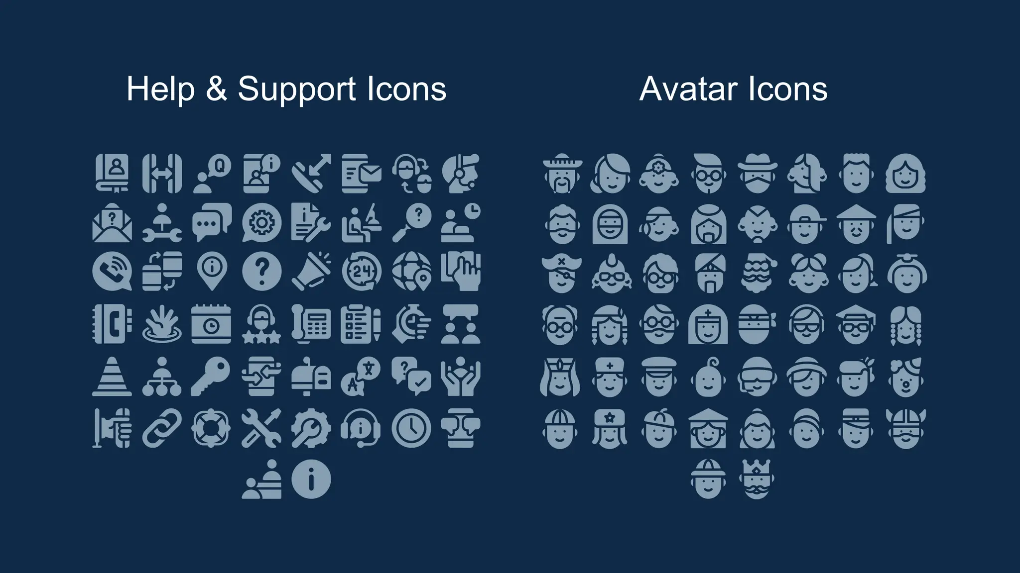 Help & Support Icons Avatar Icons
 