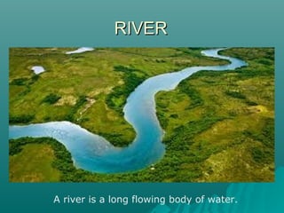 RRIIVVEERR 
A river is a long flowing body of water. 
 