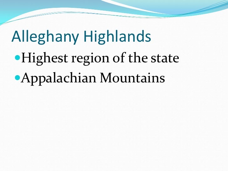 Geographic regions of west virginia