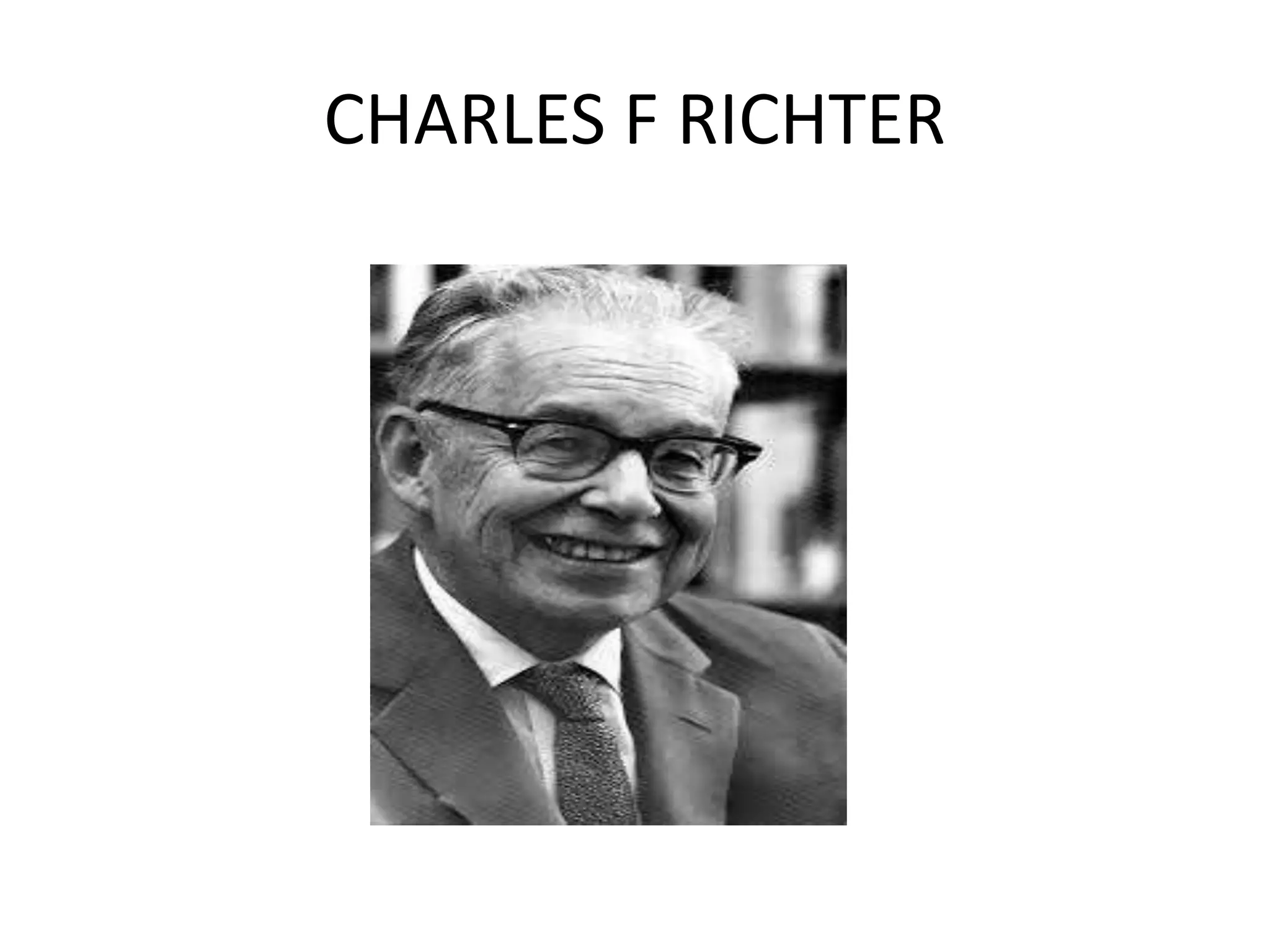 CHARLES F RICHTER
 