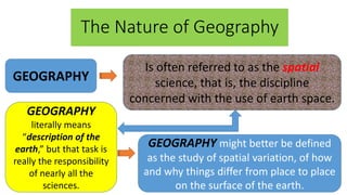 Geographer Spatial Science GEOGRAPHY | PPTX