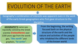 Evolution In Geography GEOGRAPHY | PPTX