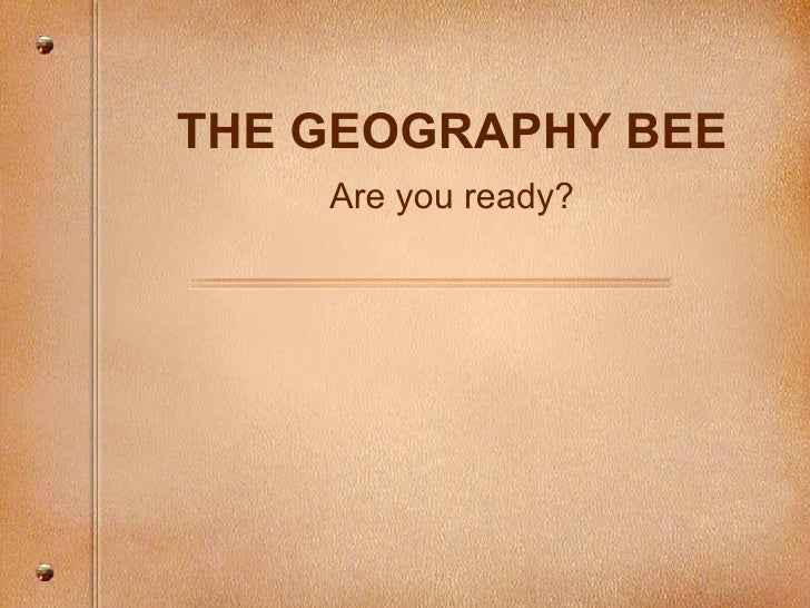 Geography Bee Round 1