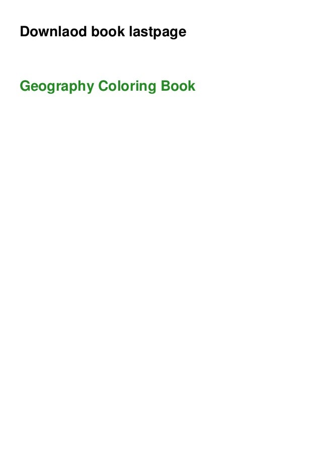 Download Pdf Download Geography Coloring Book