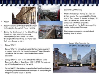 London Presentation - Case Study Higher Geography