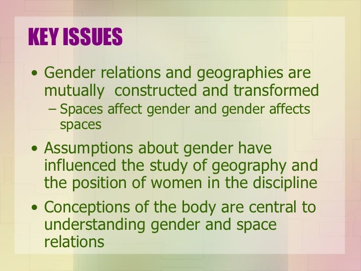 Gender and Geography