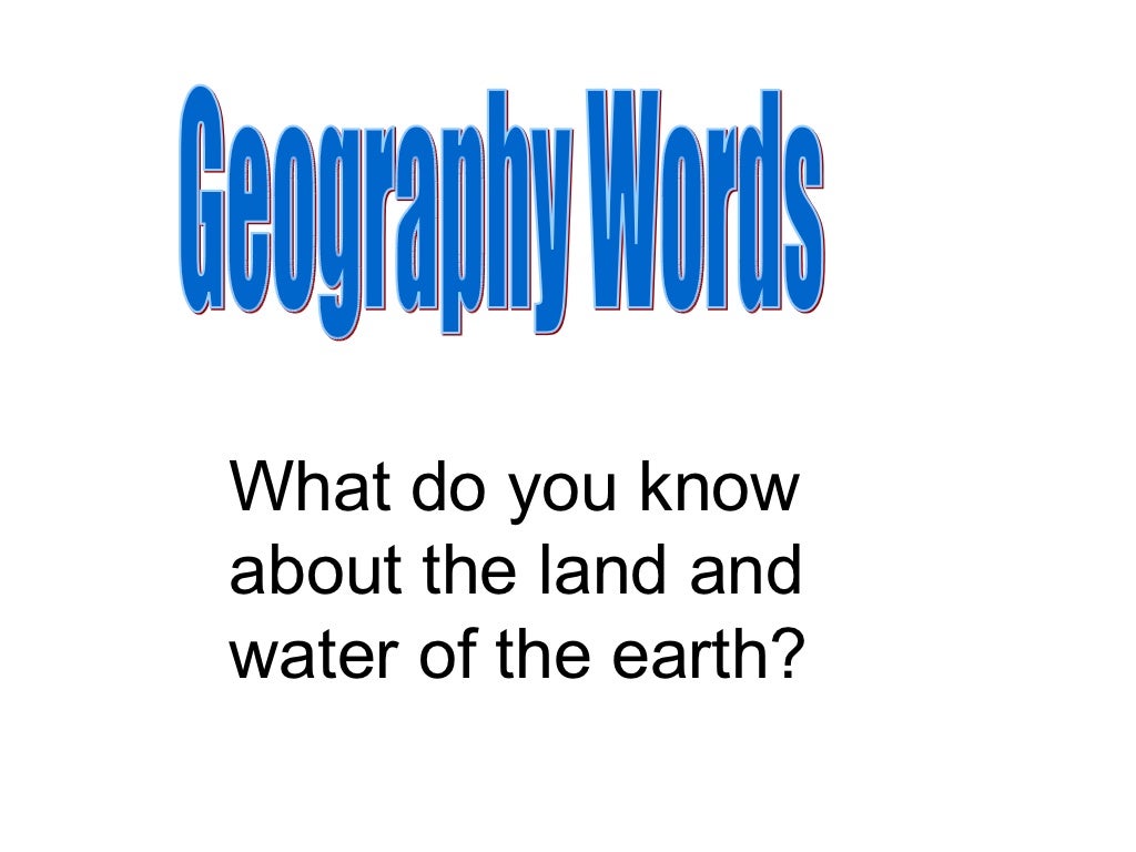 Geography Words