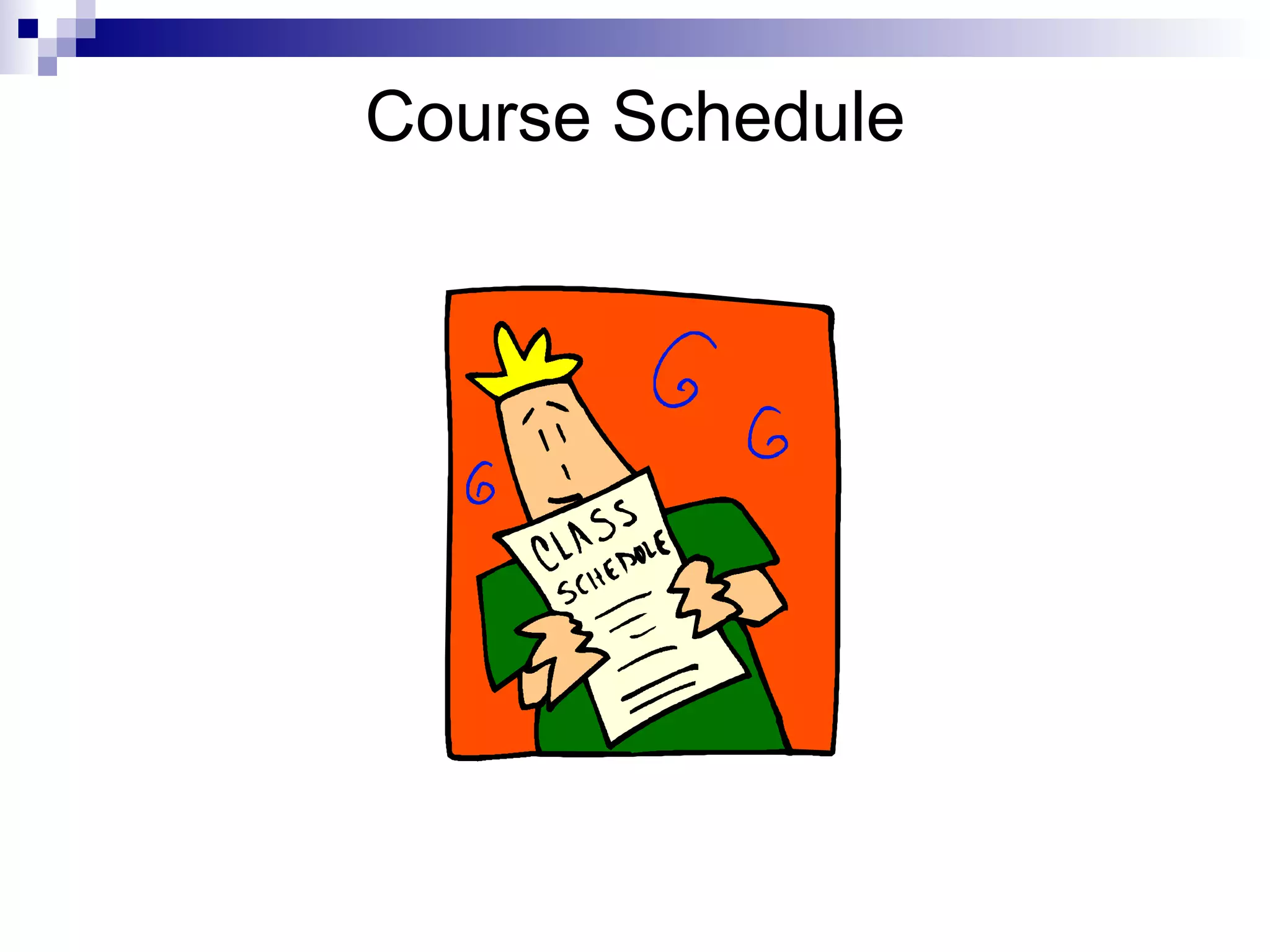 Course Schedule 
