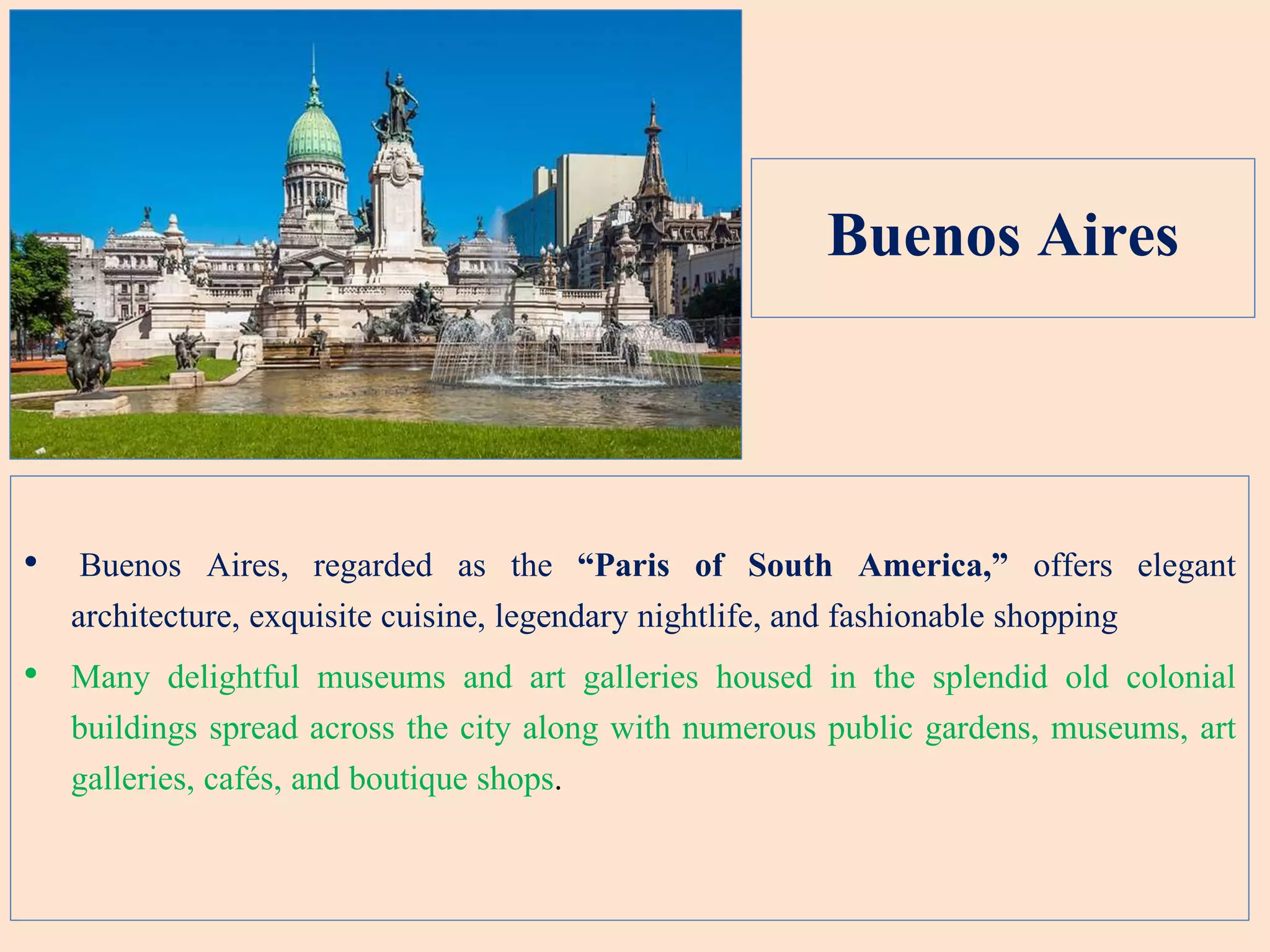 Geography And Tourism Of Argentina 04052021 PPTX South America 