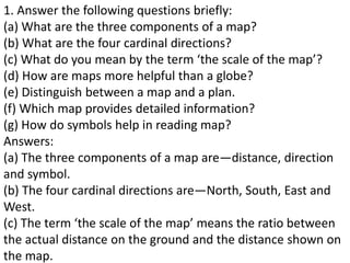 Geography answer key class 6 | PPTX