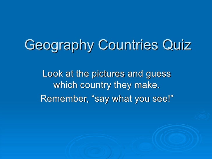 Geography countries quiz