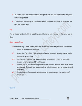 Geography form 1 notes, kenya syllabus | PDF