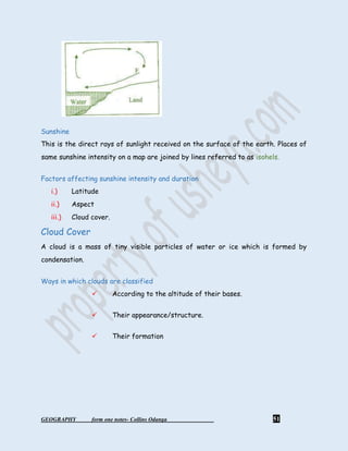 Geography form 1 notes, kenya syllabus | PDF