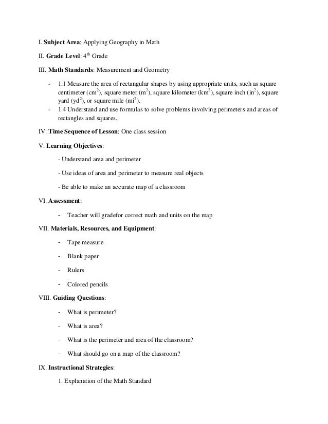 Geography lesson plan 2