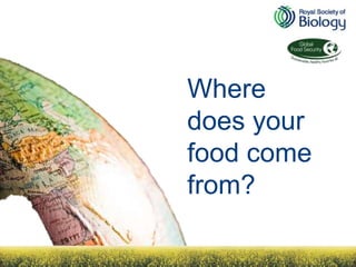 Where
does your
food come
from?
 