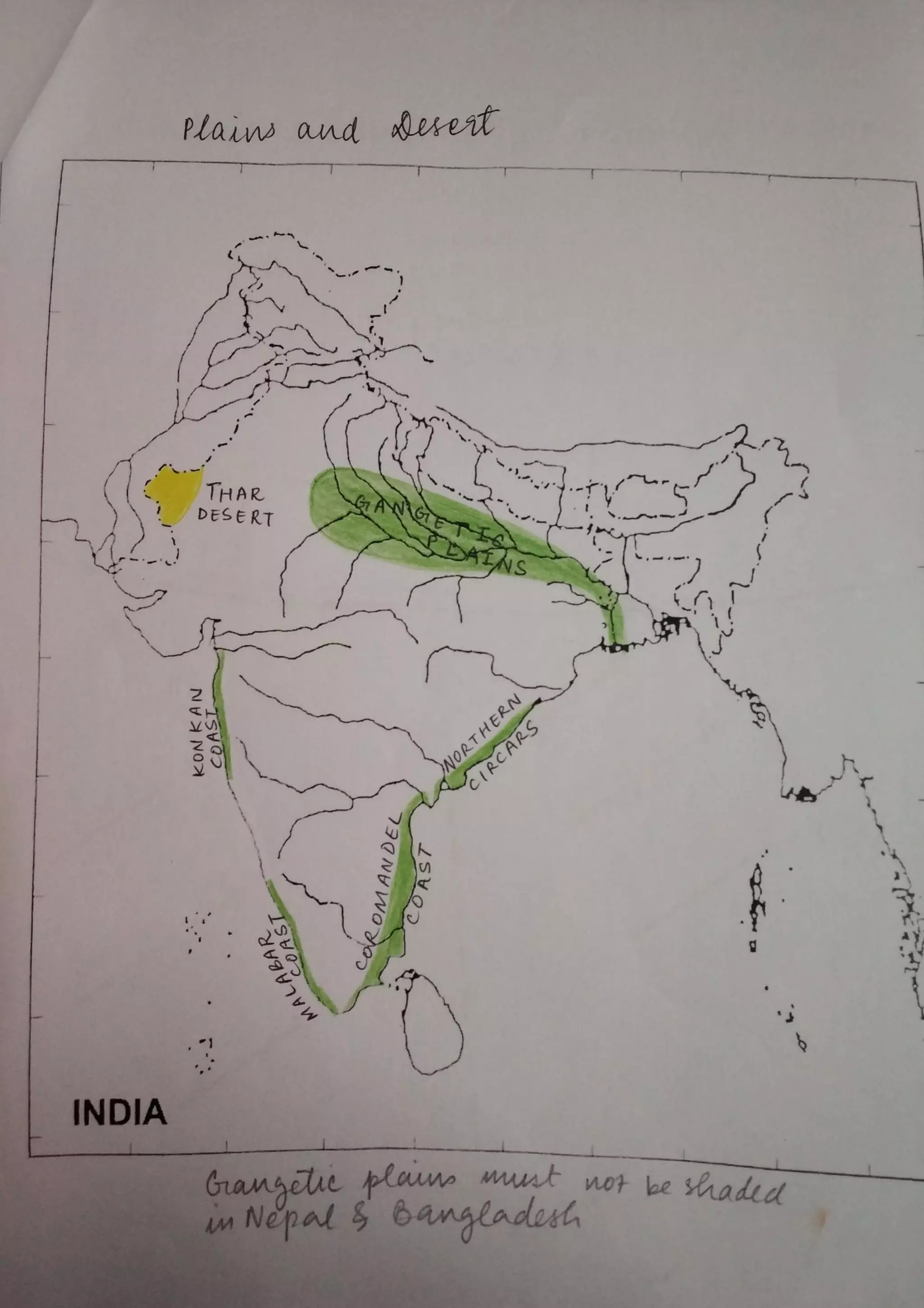 INDIA
Plais and eret
THAR
DESERT
KON
KAN
CoASL
MALABAR
COASI
M
CoR
oM
ANDEL
Gransue plno
DAIAS
R C A R S
J N O R T H E R N
not be shadd
 