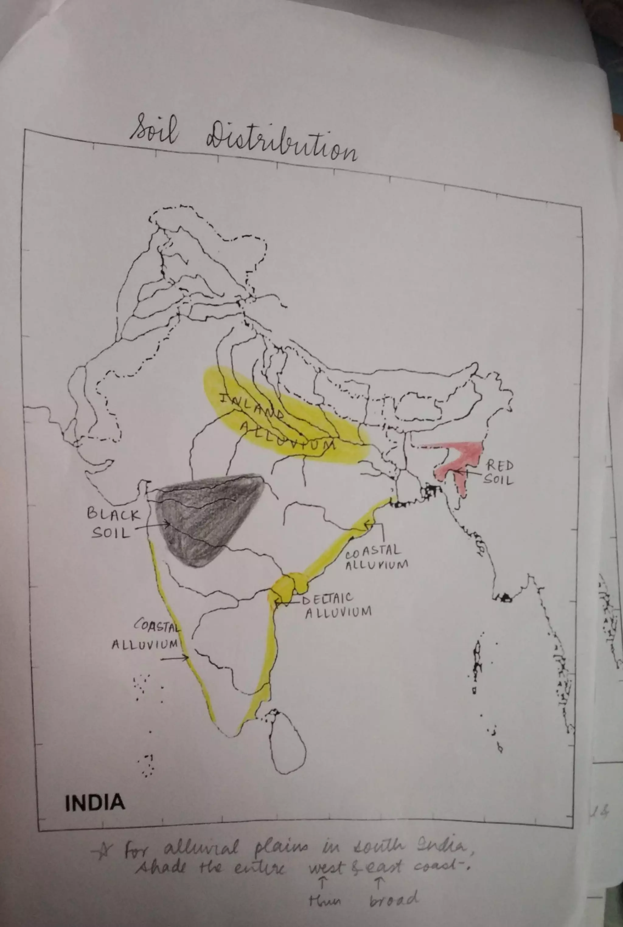 BLACK
SoL
CoasTAL
ALLUVIUM
INDIA
eoASTAL
ALLUYIUM
LbECTA|C
ALLUVIUM
frr alluval plaina in eoUlh lrdia
Ahade the euilr weetseast caol.
broad
RED
SoIL
 