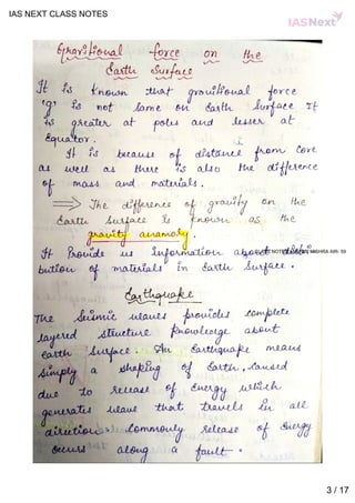 Geography notes by ias next | PDF